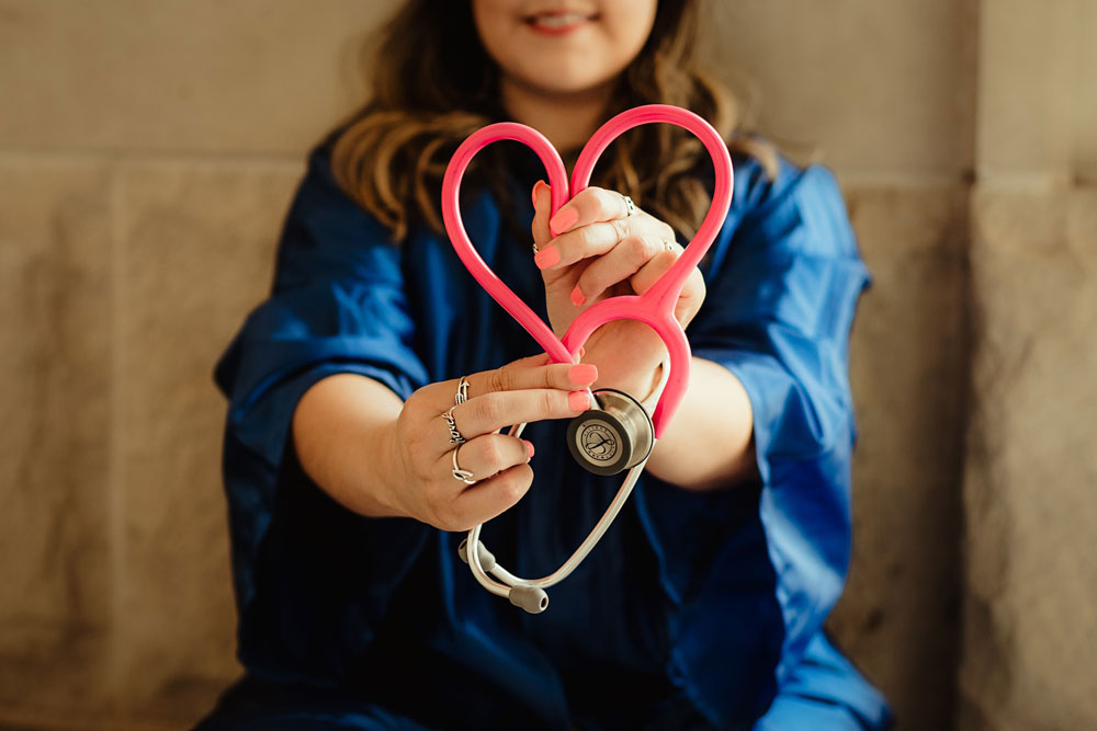 Medical marijuana doctor holding a stethoscope